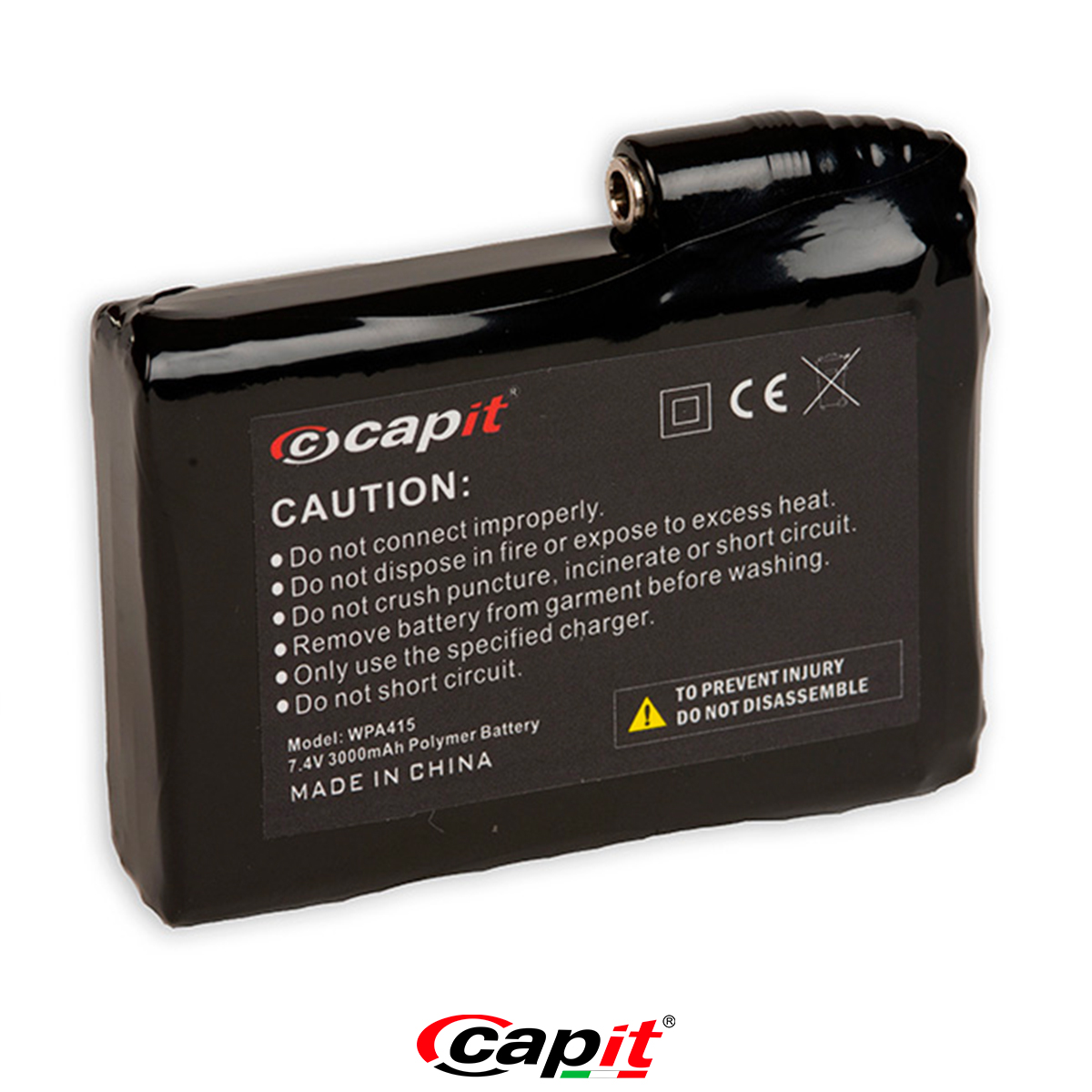 Capit Warmme Ersatzakku 3000mAh Heizweste Handschuhe Li-Ion