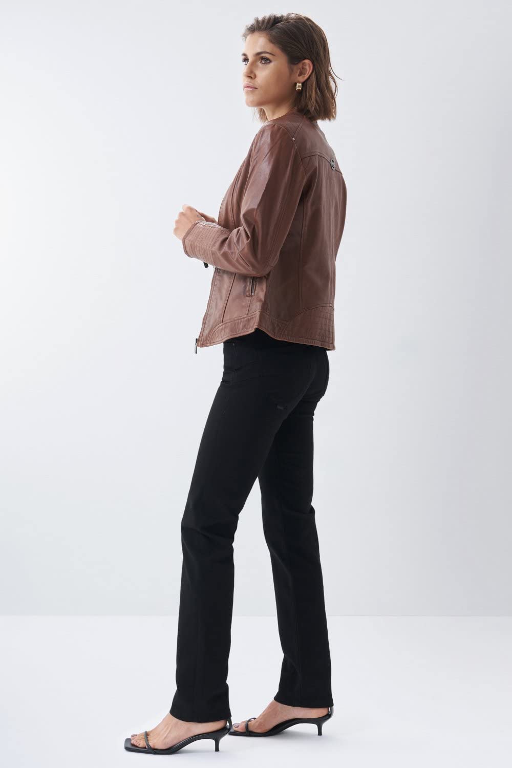 Salsa Manhattan Jacke Damen Lederjacke Größe M