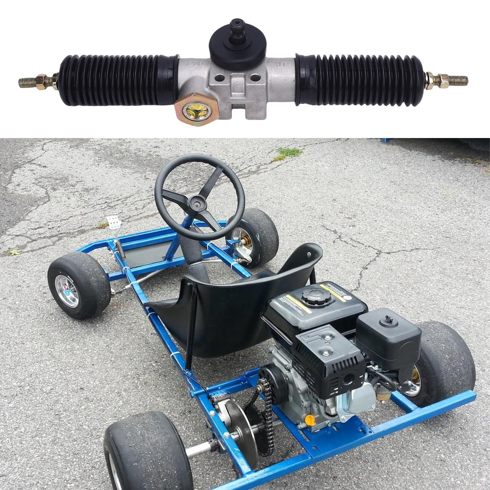 aklosipy Lenkgetriebe Zahnstange 30T 420mm Go Kart ATV