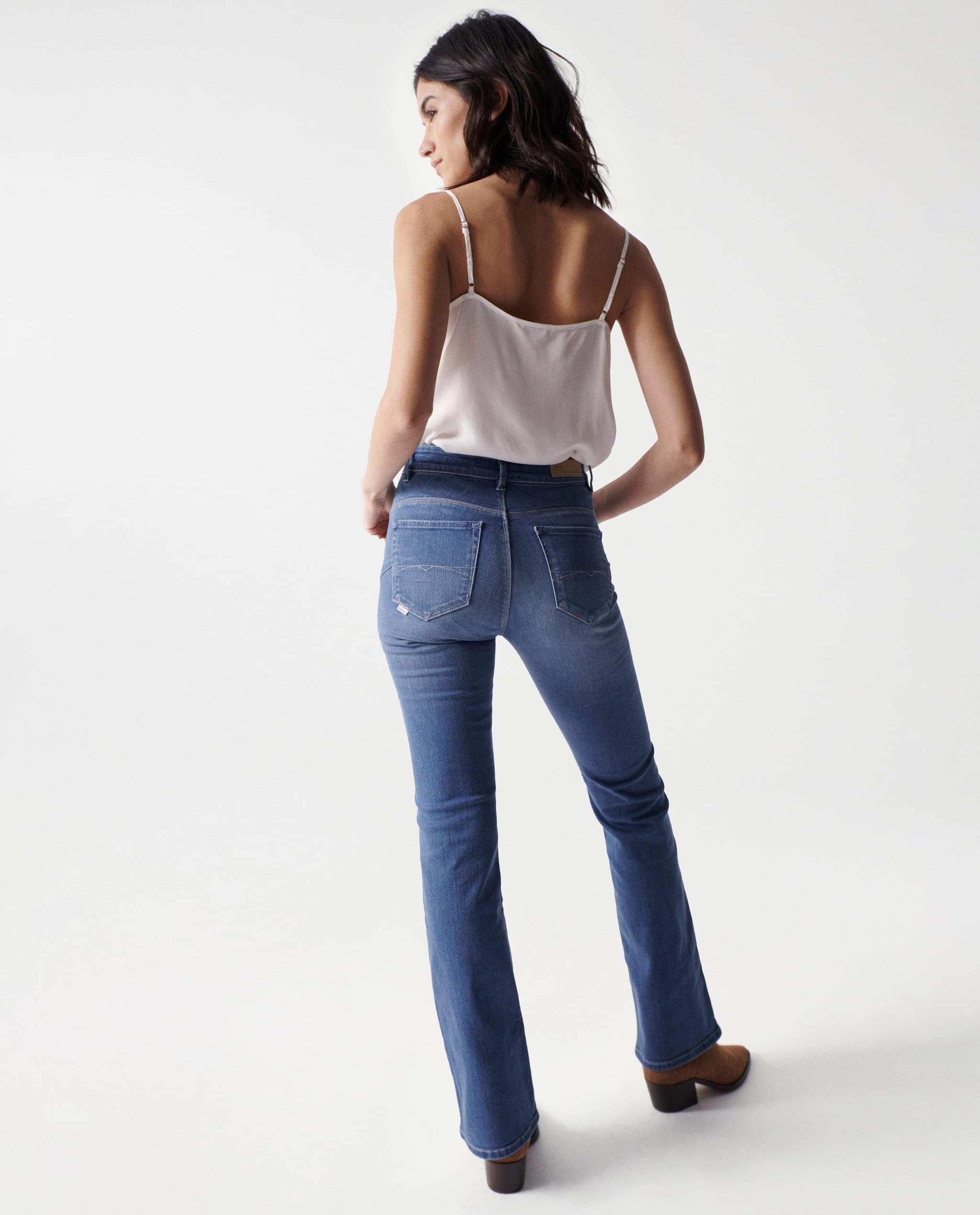 Salsa Faith Push In Jeans Mid Blue Größe 27 Damen