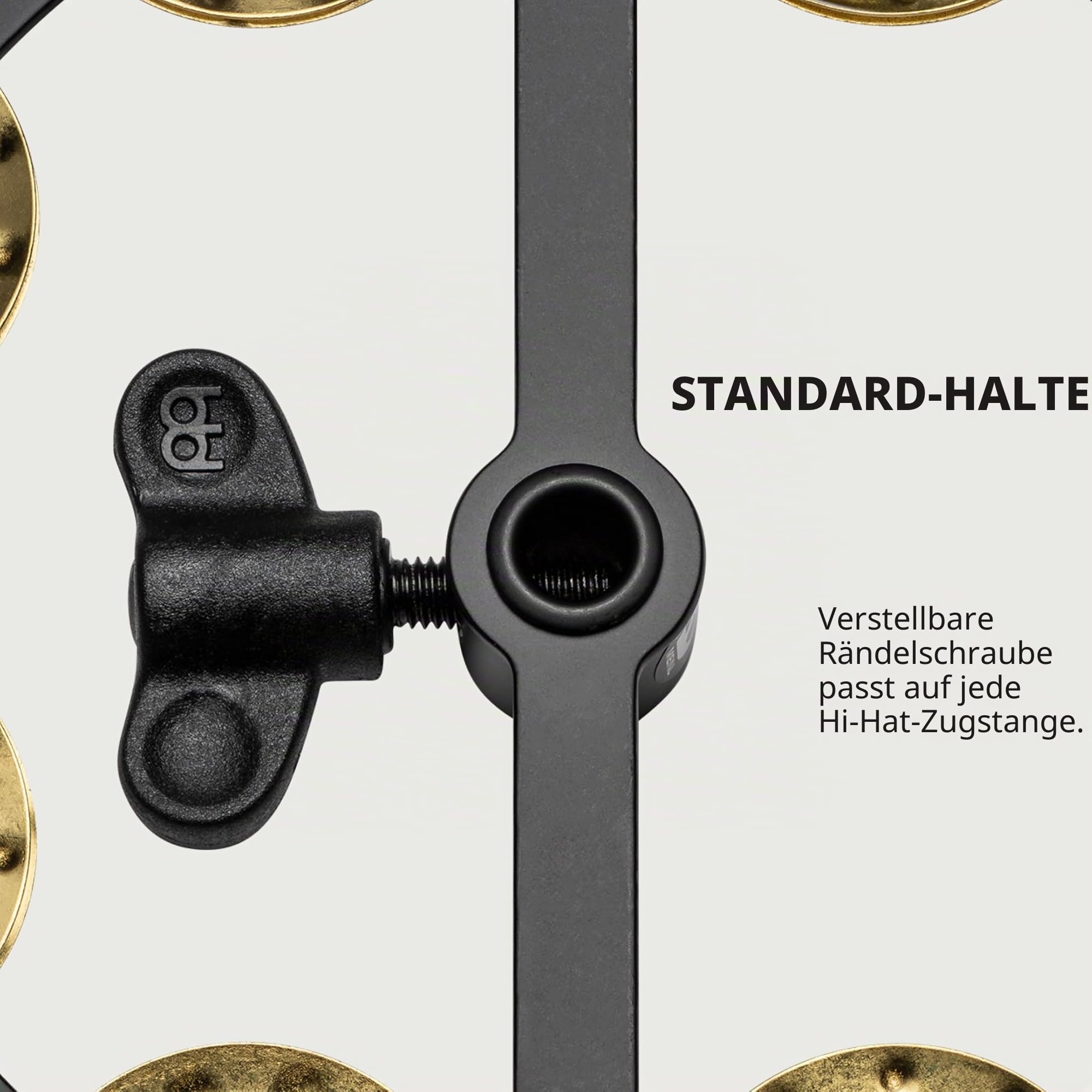 Meinl Headliner HTHH1B-BK HiHat Tamburin Schwarz
