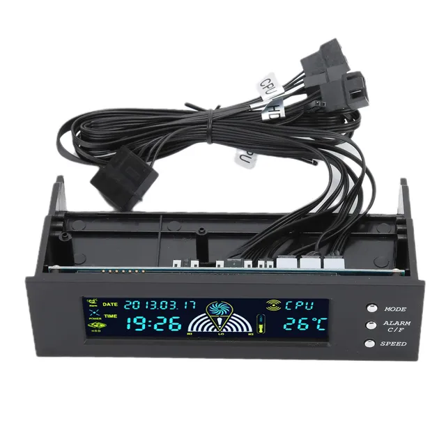aklosipy STW5023 Lüftersteuerung 5,25 Zoll LCD-Panel