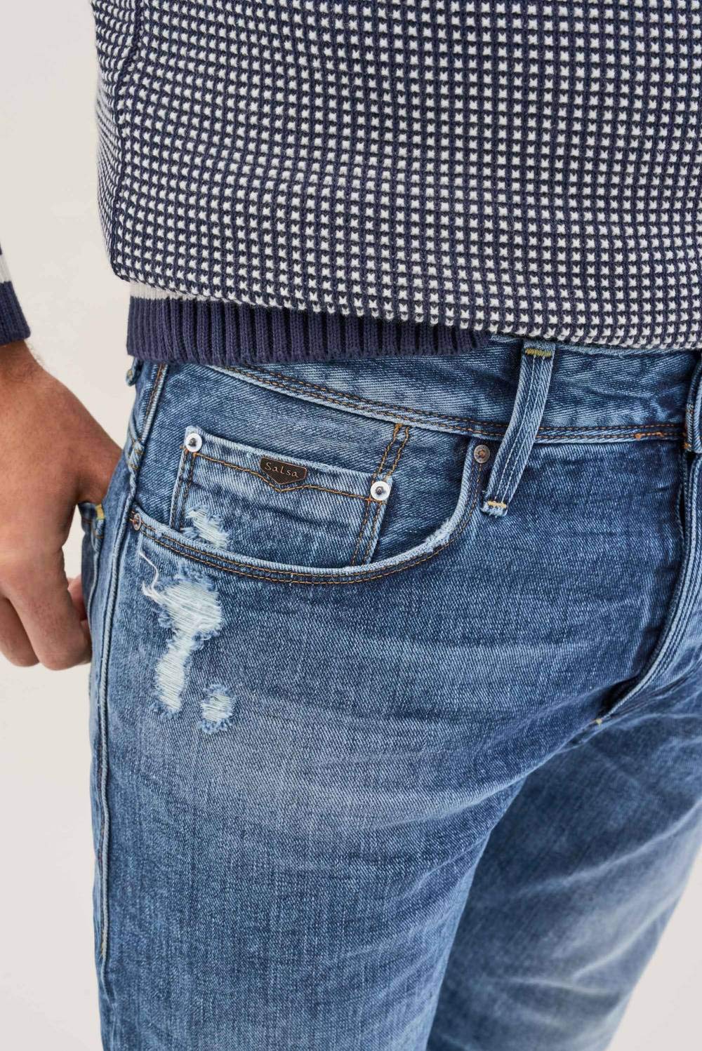 Salsa Jeans Lima Herren Jeans mittlerer Farbton schmal