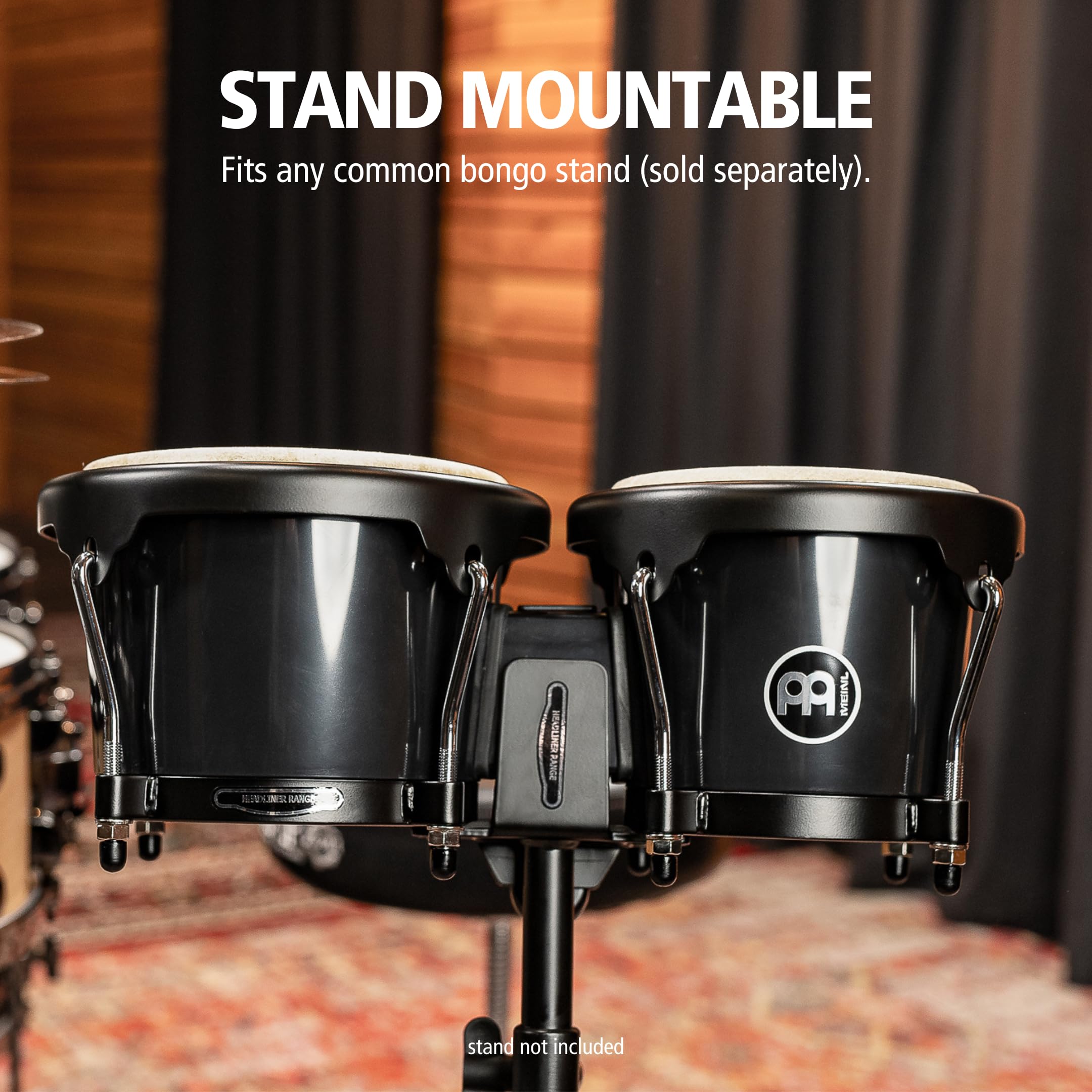 Meinl Bongos HB50BK Headliner Bongos Schwarz ABS
