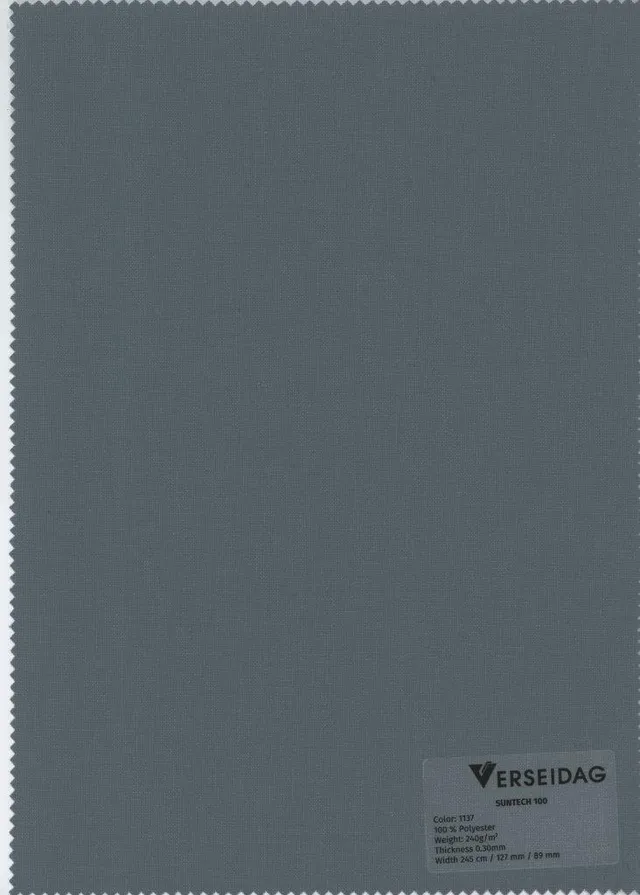 Sauleda Solar Pro Tech Suntech 100 1137 Slate Markisenstoff grau