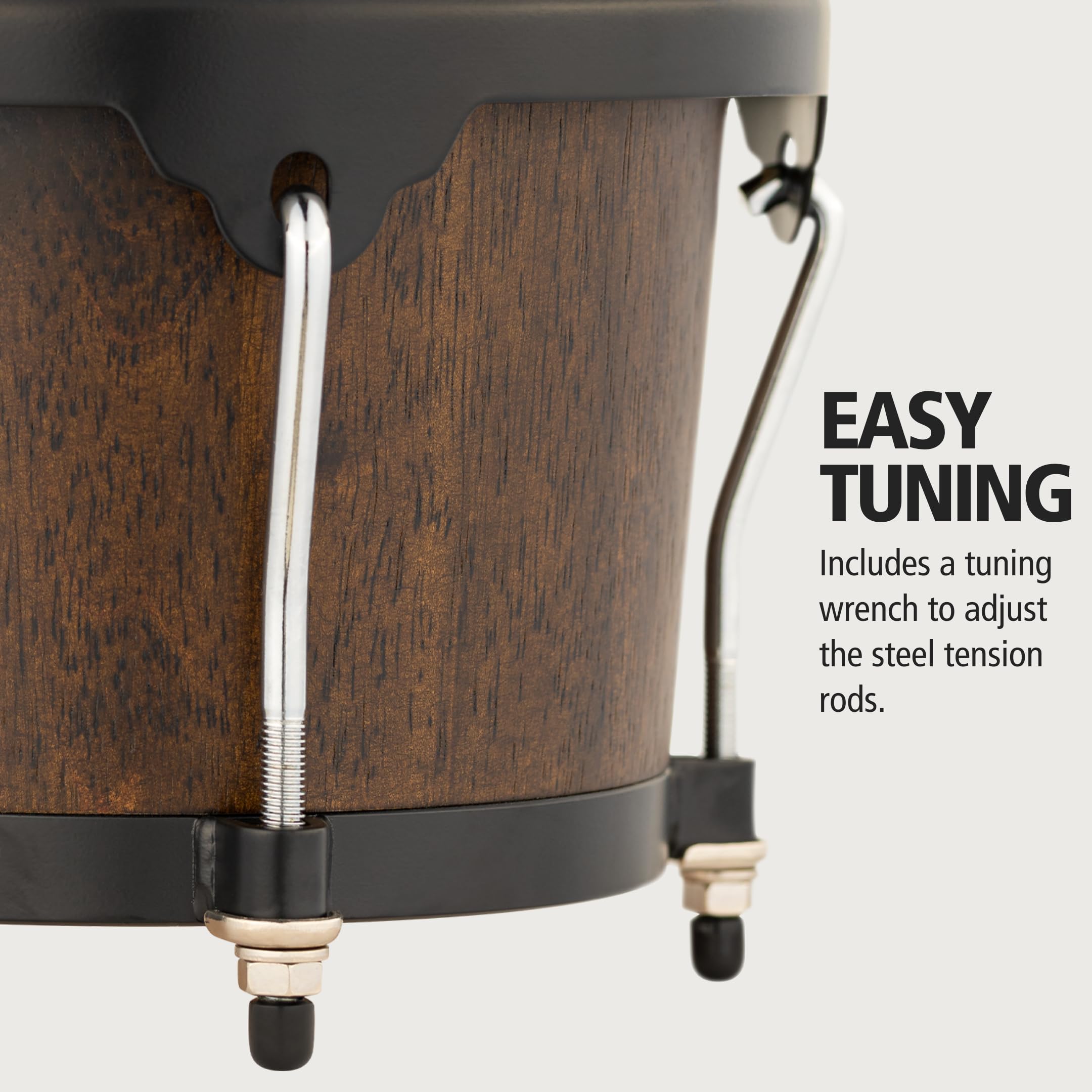 MEINL Bongos HB100VWB-M Headliner Holz Schwarz Büffelfell