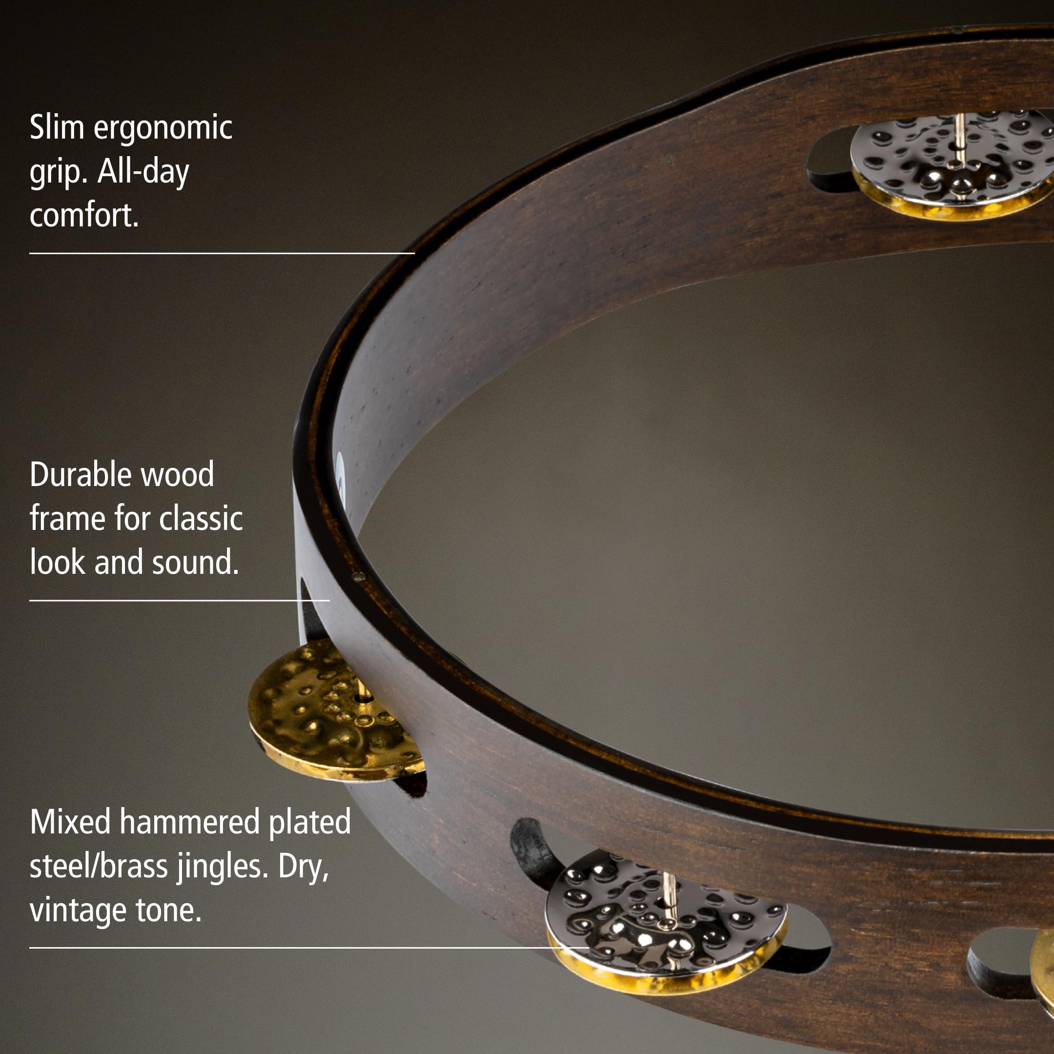 Meinl TA1VM-WB Tamburin 10 Zoll Walnut Jingles