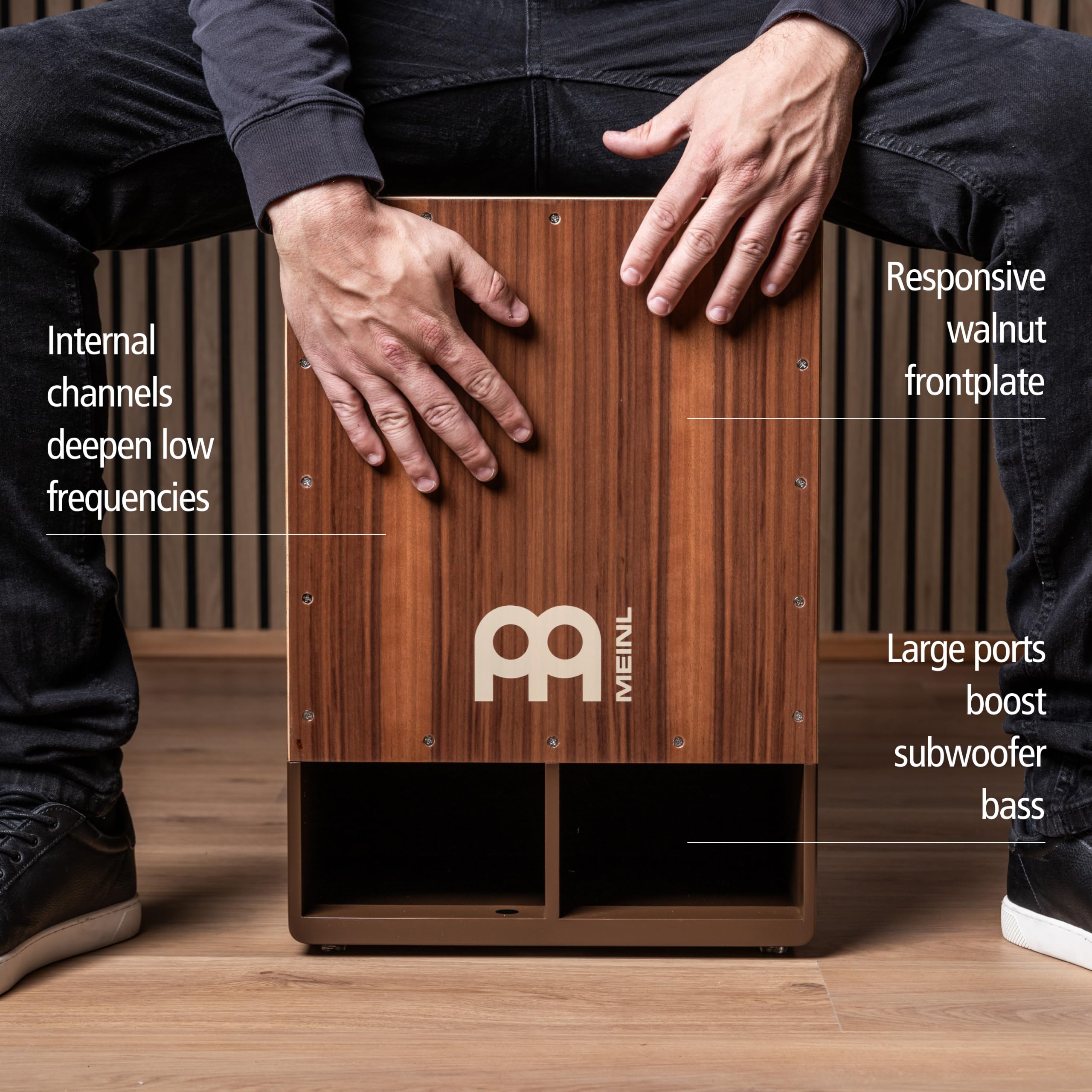Meinl Subwoofer SUBCAJ5WN Cajon Walnuss Bassreflex