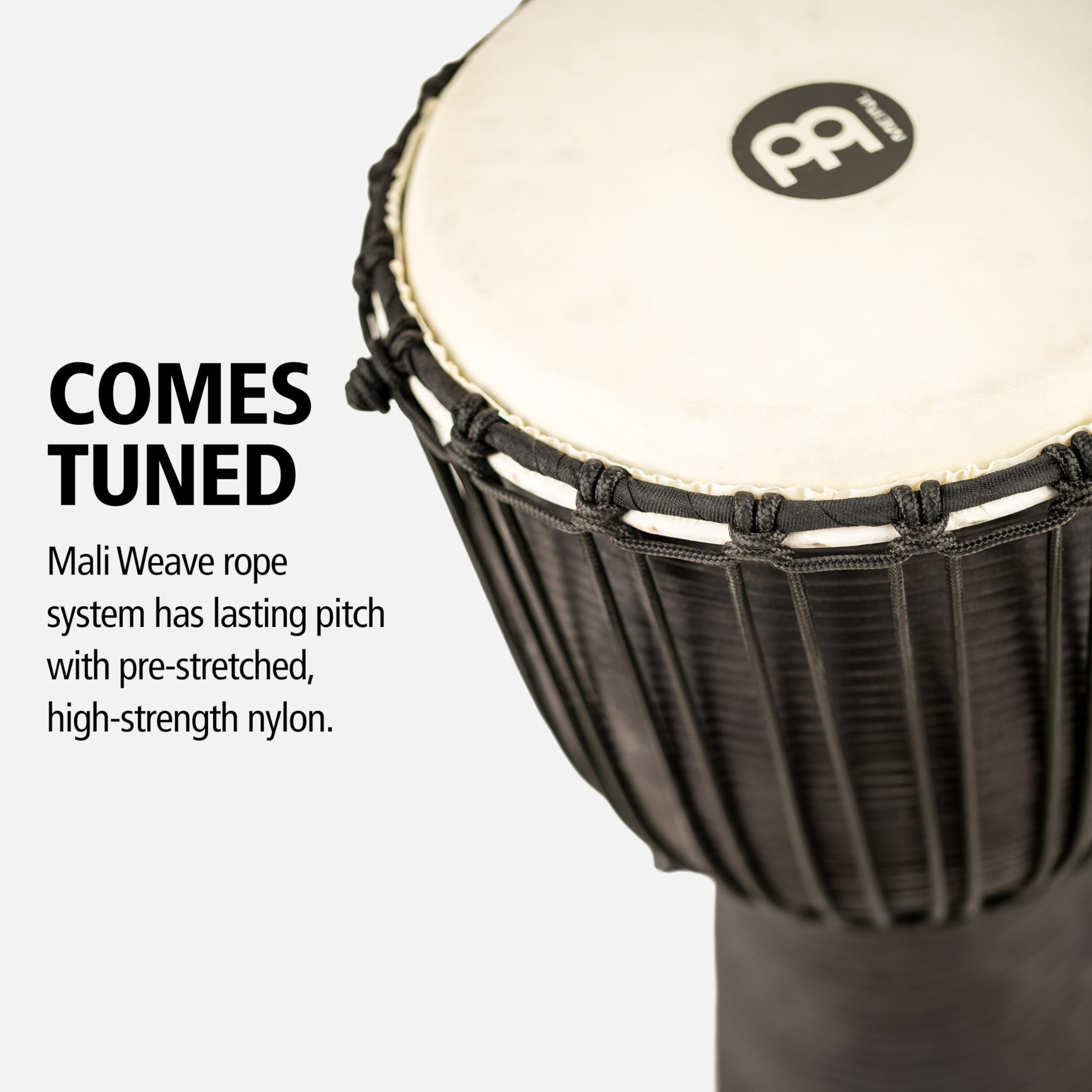 Meinl Black River HDJ3-L Djembe 12 Zoll Schwarz Mahagoni