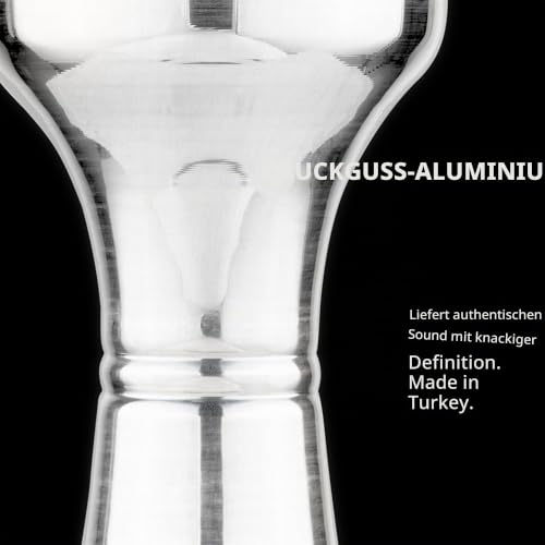 Meinl HE-101 Darbuka Aluminium Silber Kunststofffell