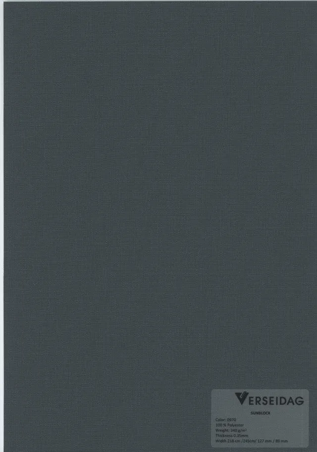 Sauleda Office Sunblock 0970 Graphite Sonnenschutz Dunkelgrau
