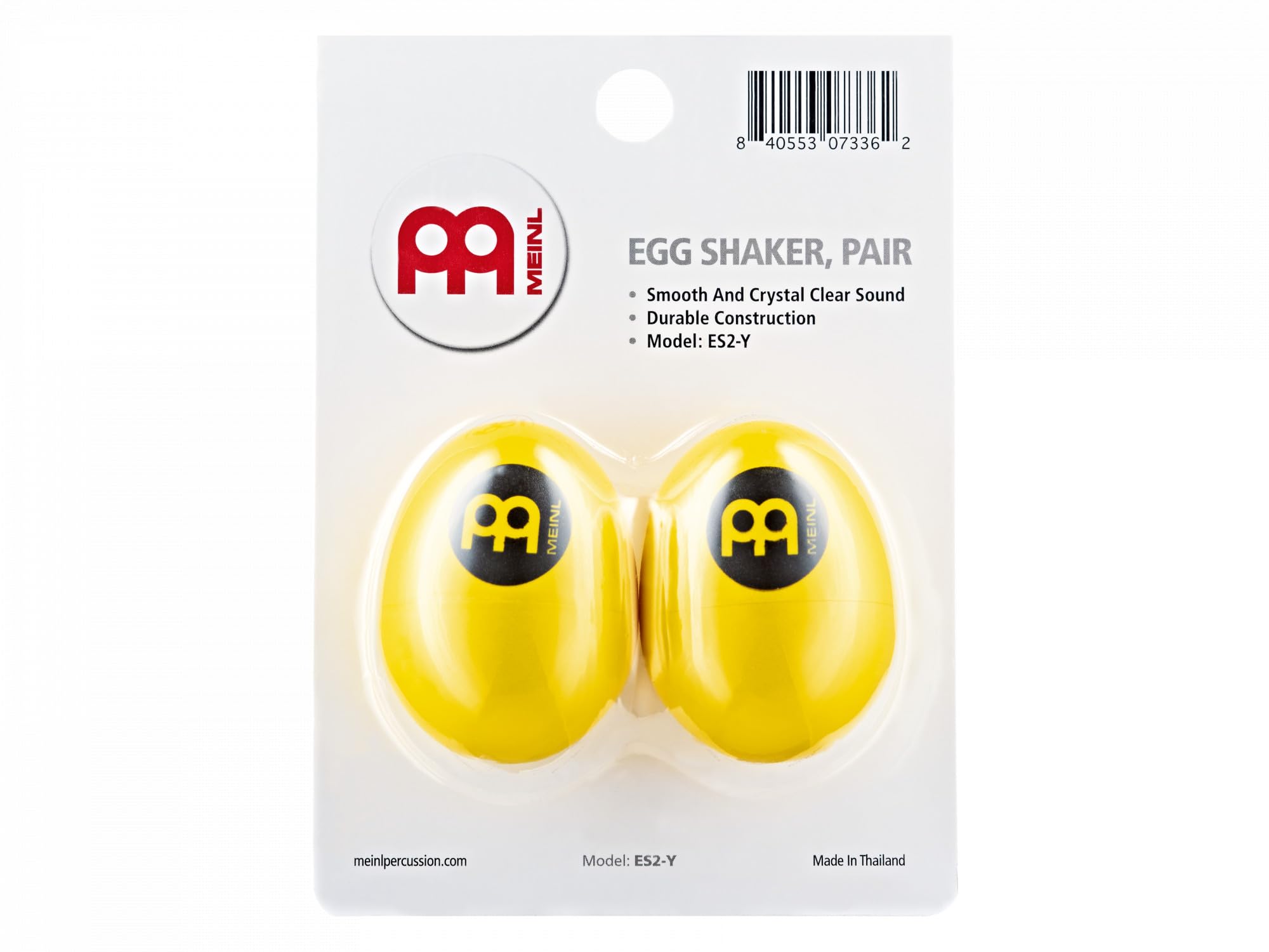 MEINL Hand Percussion ES2-Y Egg Shaker Gelb Kunststoff