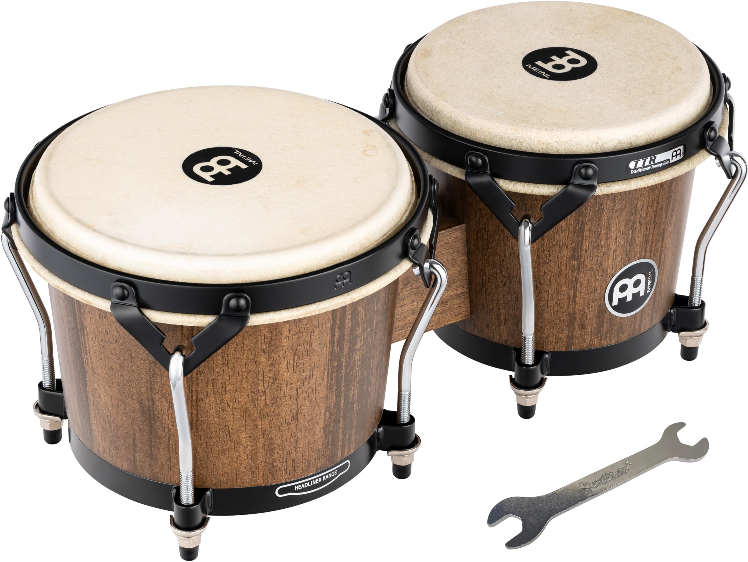 MEINL Bongos Headliner HTB100WB-M Bongos Braun Holz
