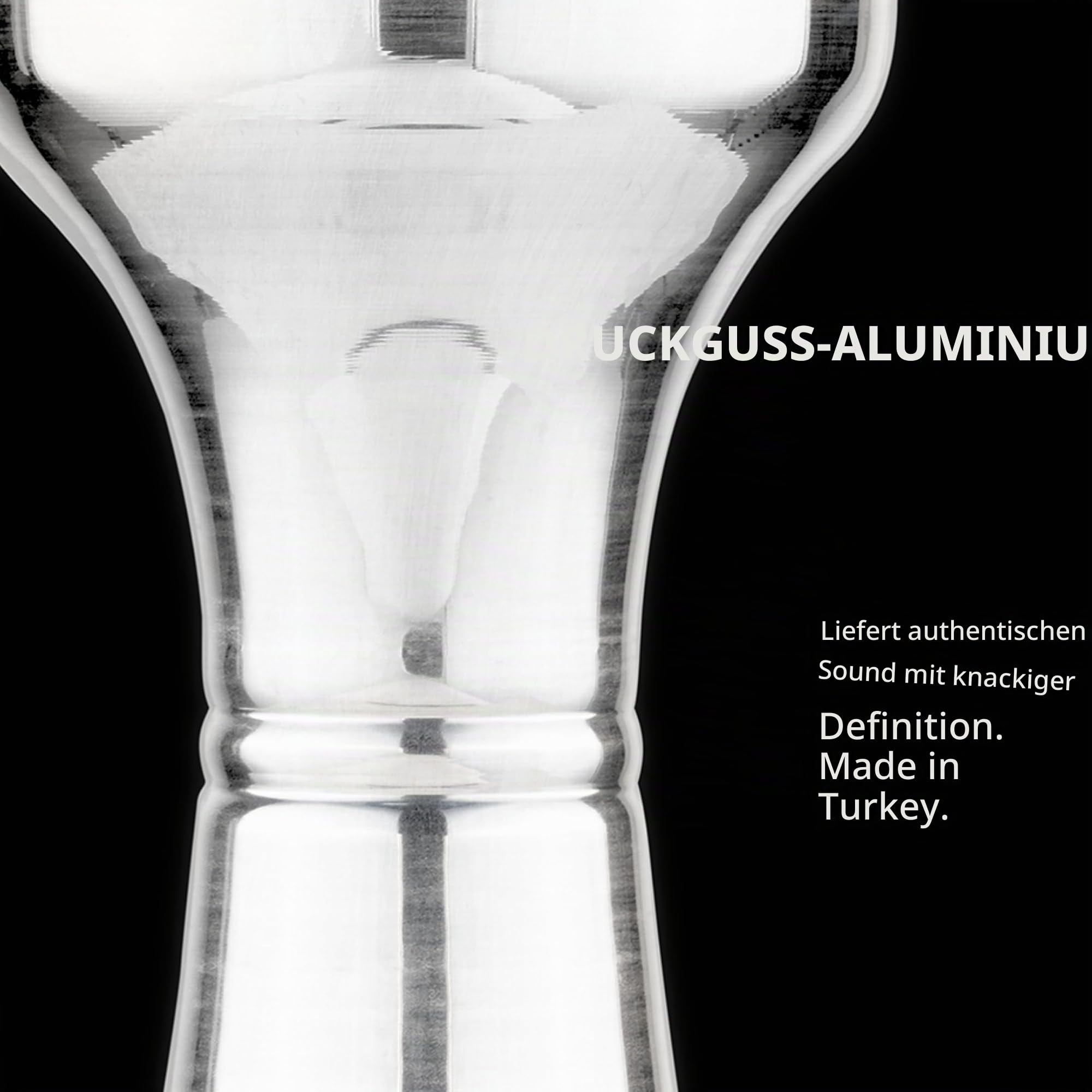 Meinl HE-101 Darbuka Aluminium Silber Kunststofffell