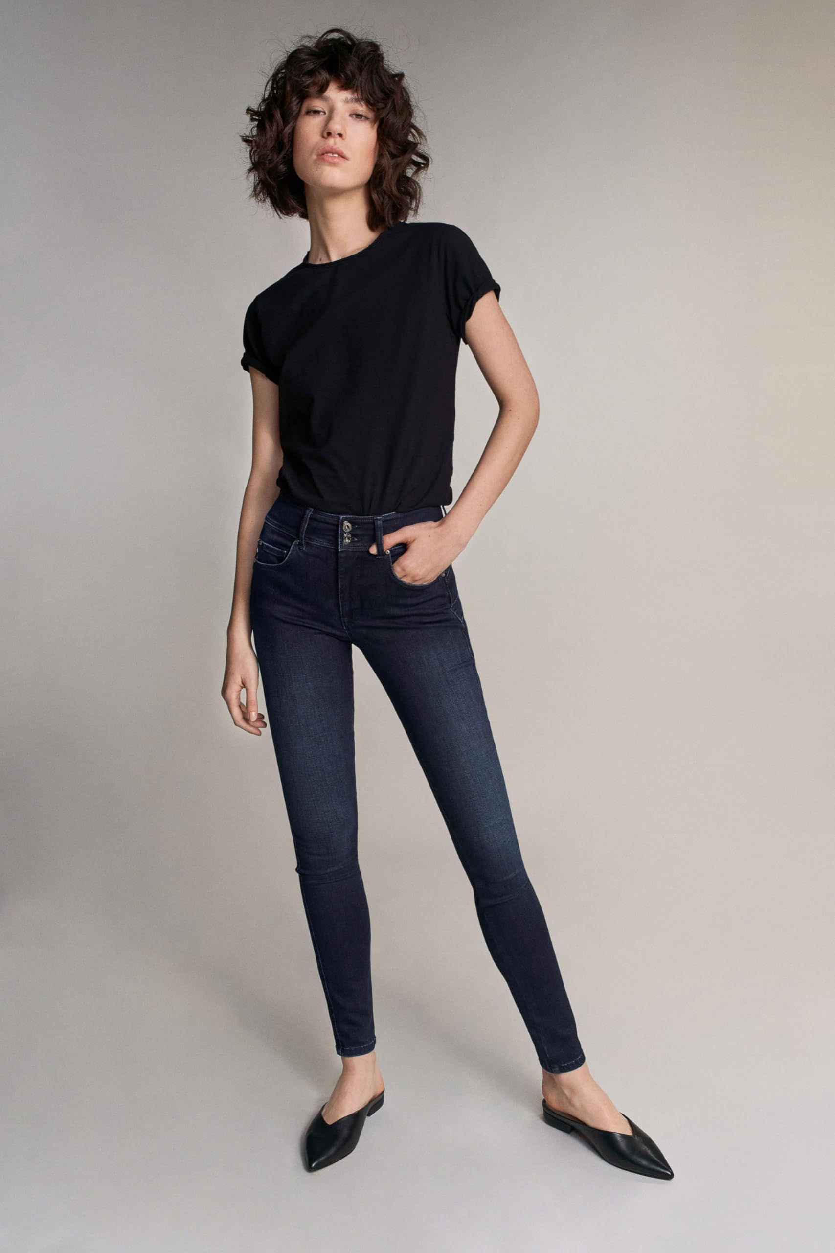 Salsa Secret Push In Skinny Jeans Dunkel Denim Gr 38