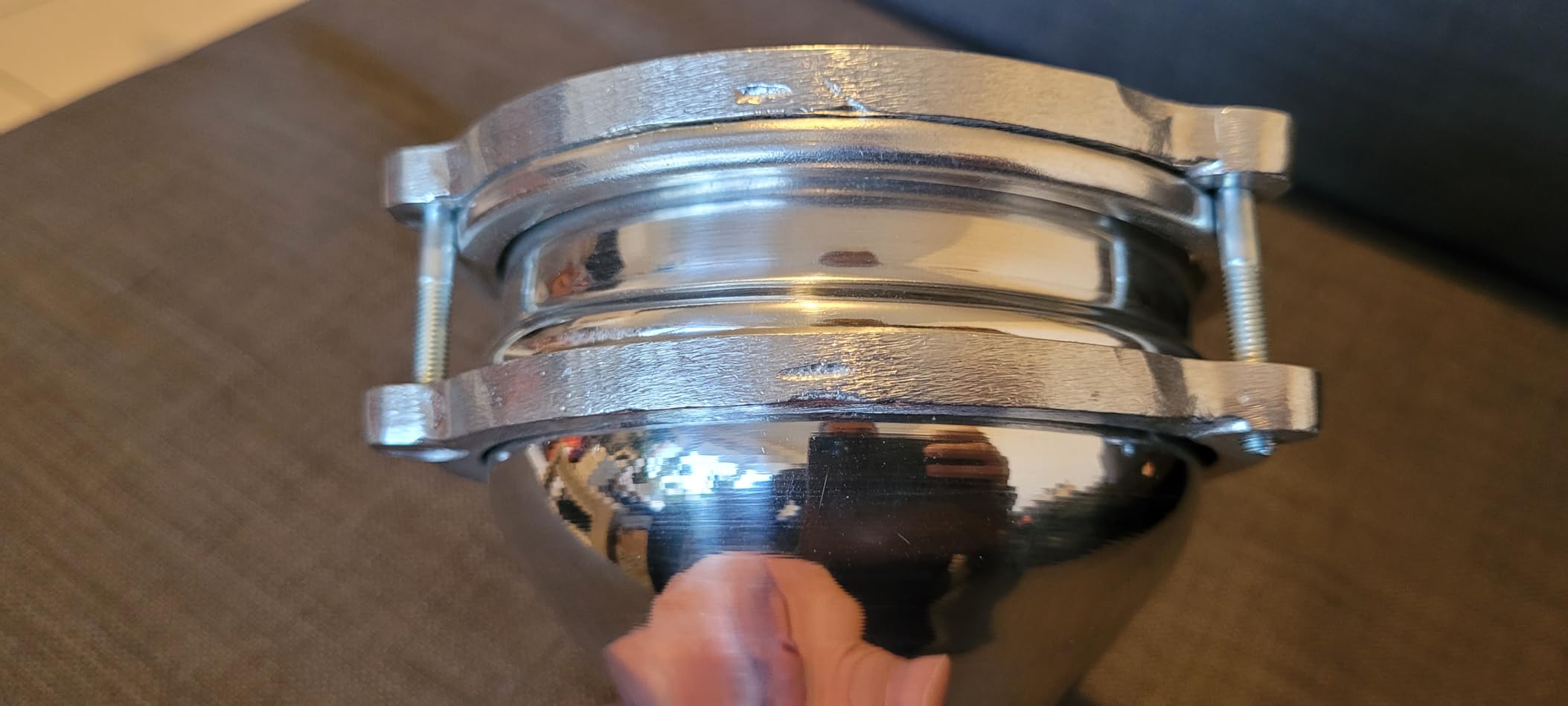 MEINL Percussion HE-050 Mini Darbuka Alu Silber Kunststofffell