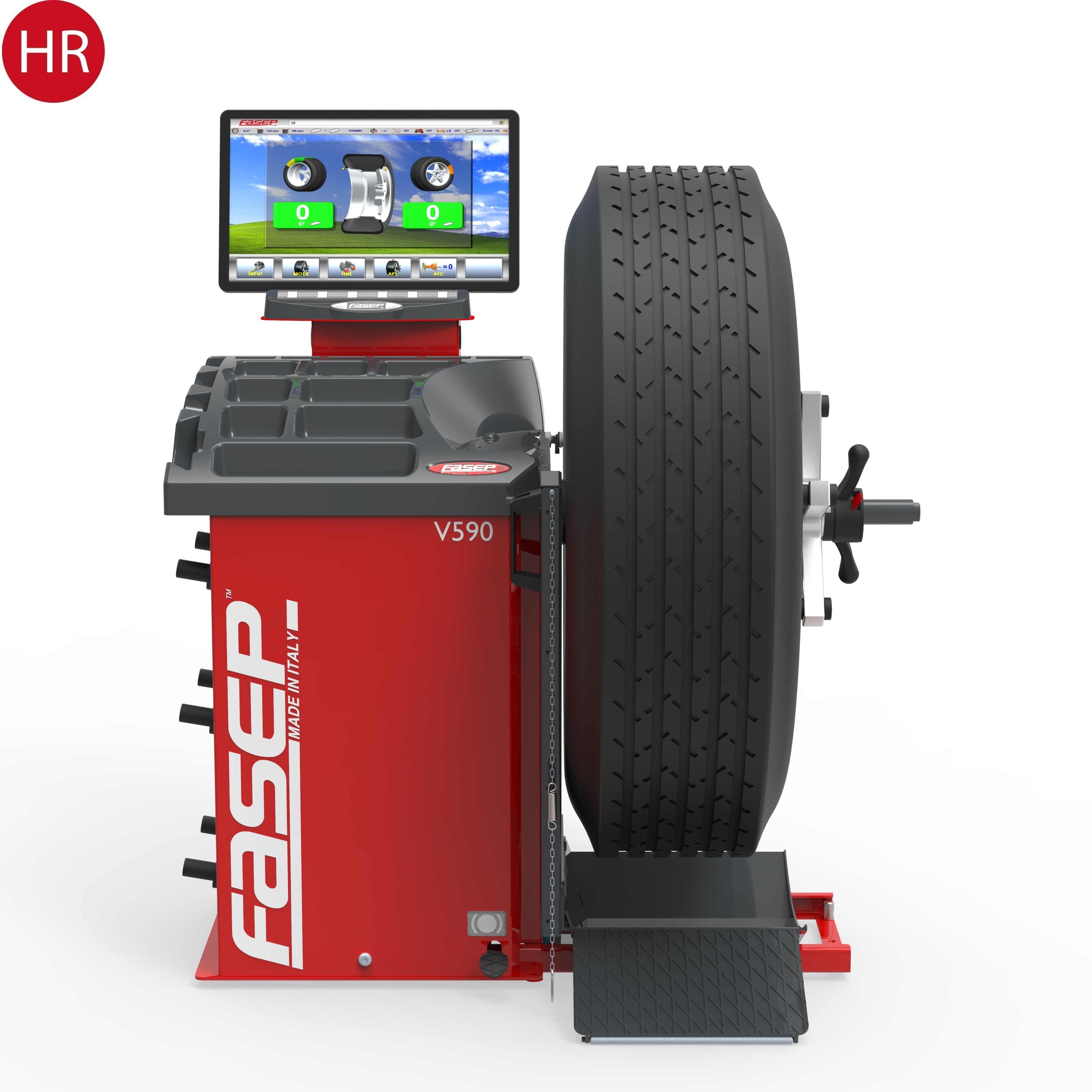 Fasep V590 Truck Wuchtmaschine LKW Video mit Lift