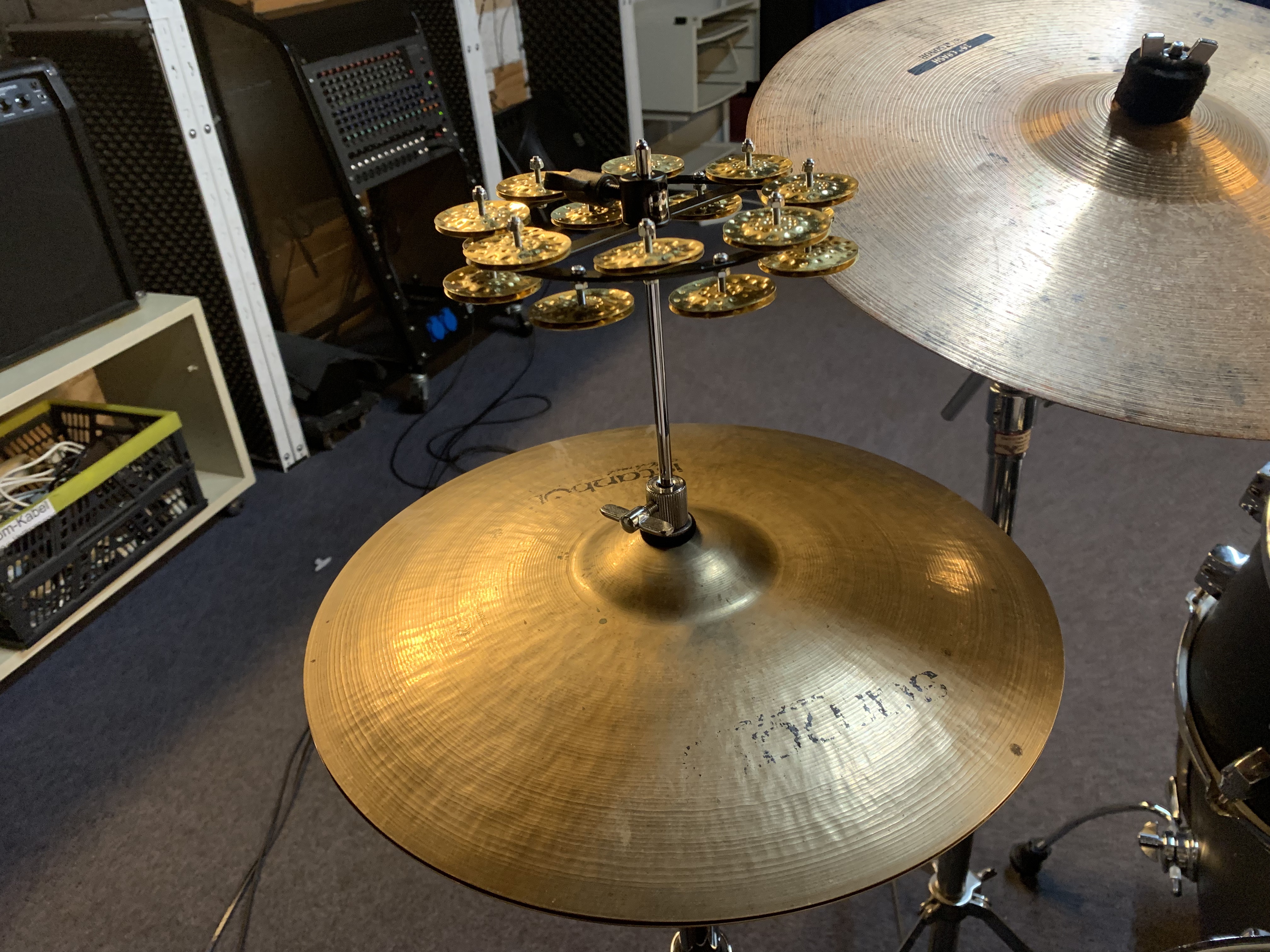 Meinl Tambourines HTHH2B-BK Hihat-Tamburin Double Row 5 Zoll