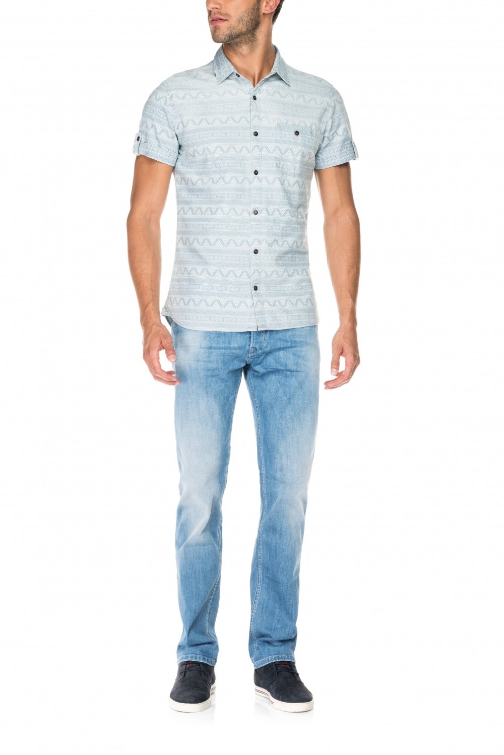 Salsa Lima Herren Jeans Washed Denim Tapered