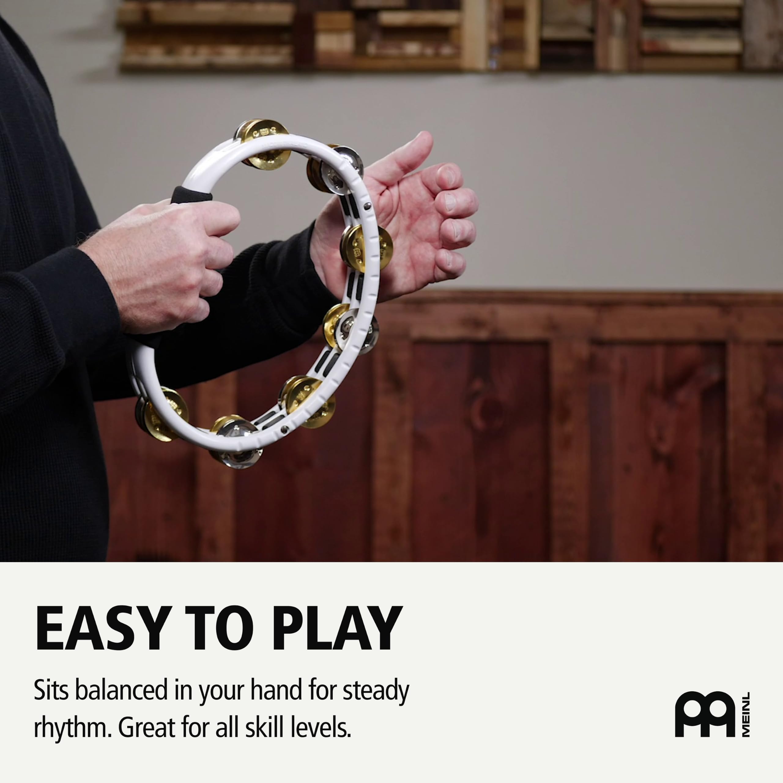 Meinl Tambourines TMT1M-WH Hand Tamburin Weiß ABS