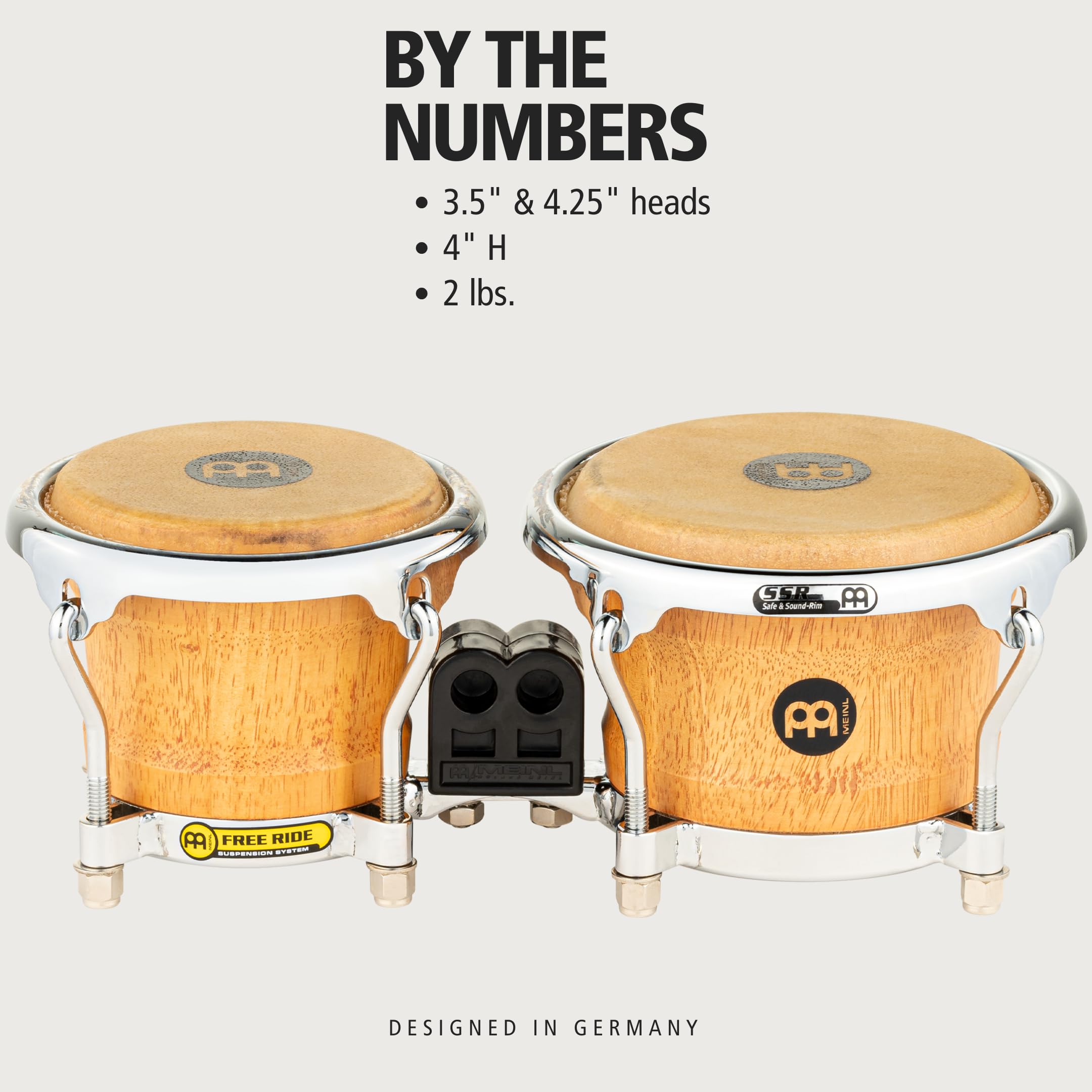 Meinl Bongos FWB100SNT-M Mini Bongos Natur Büffelfell