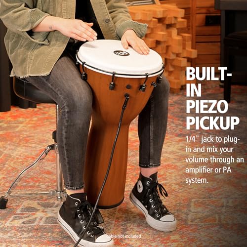 MEINL Pickup Alpine PADJ12-BW Djembe Braun mit Tonabnehmer