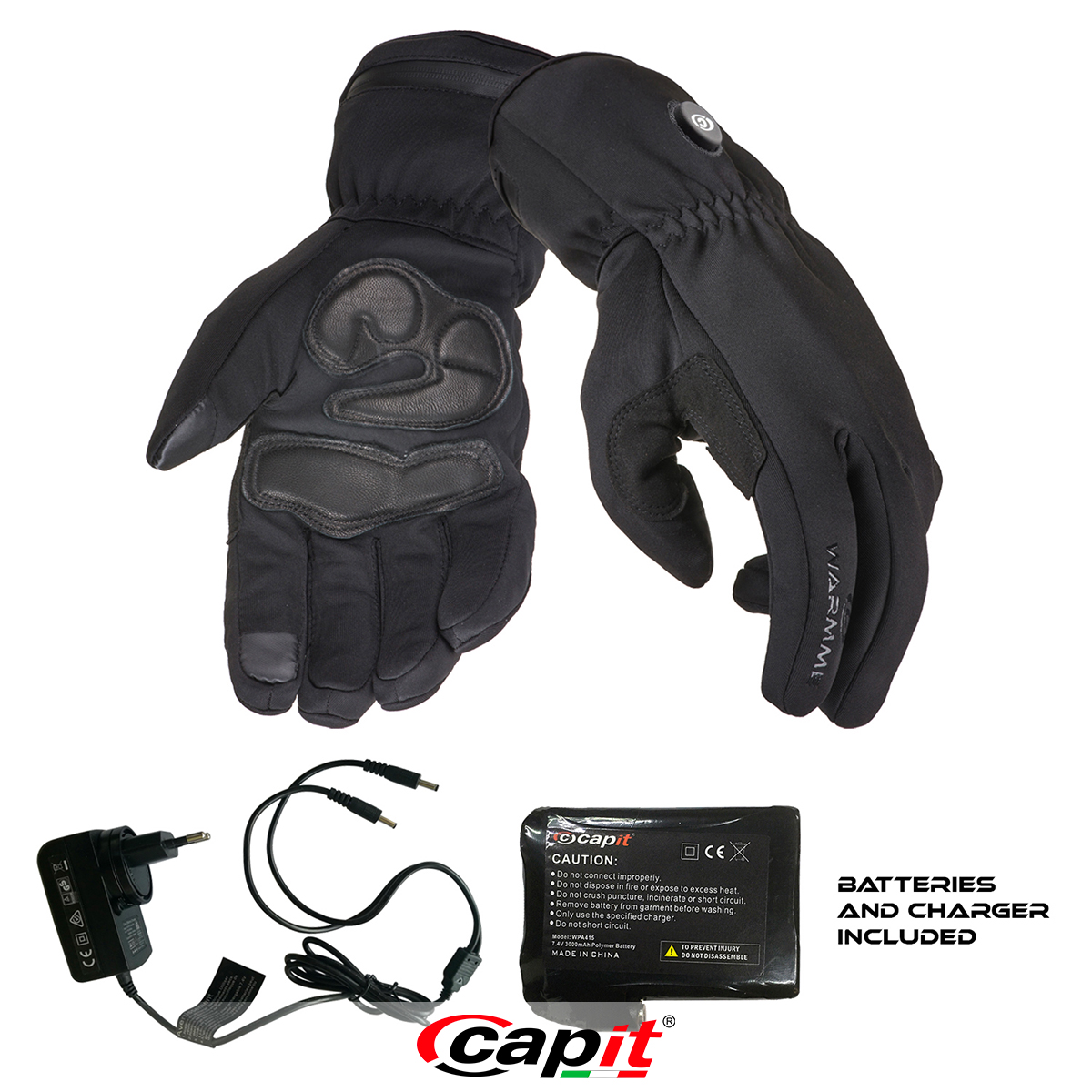 Capit Urban Heizhandschuhe Schwarz Leder Touch 2200mAh