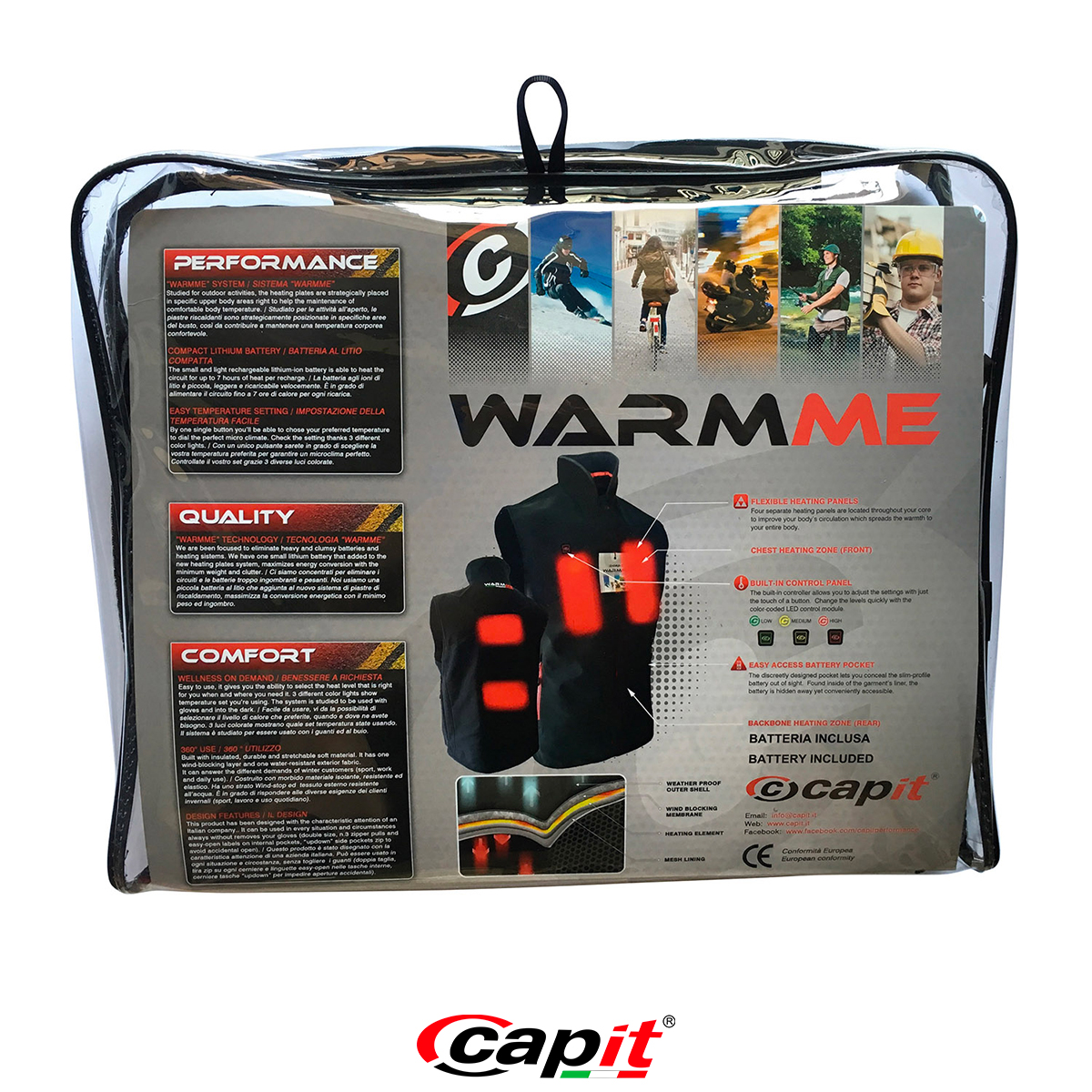 Capit Mayer Heizweste Schwarz Beheizbar Softshell 3000mAh