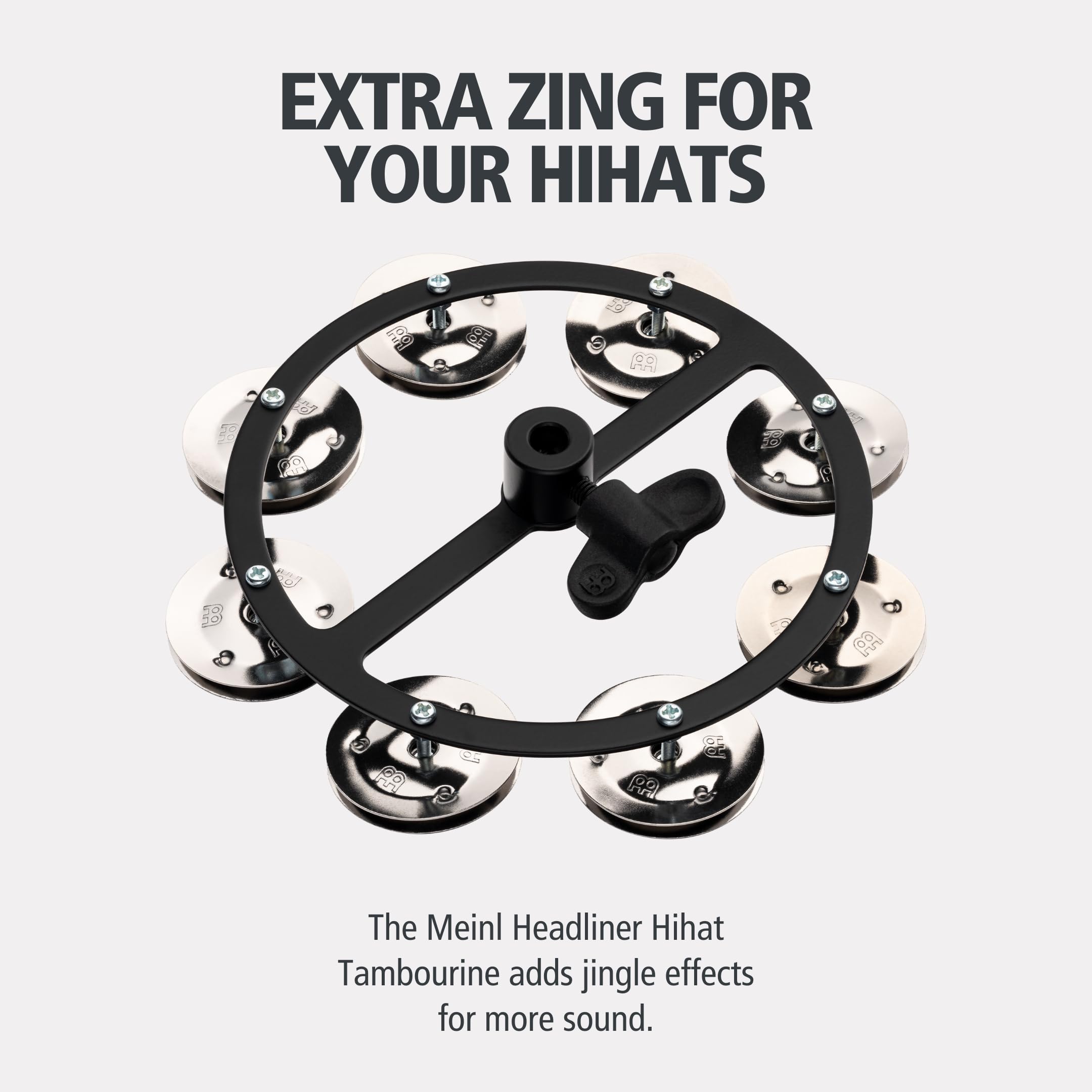 Meinl Tambourines HTHH1BK Hihat Tambourine schwarz Stahl