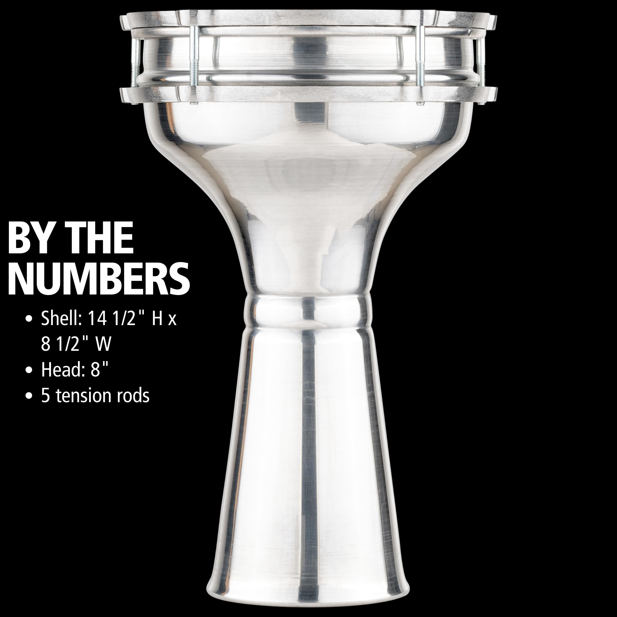 MEINL HE-104 Darbuka Aluminium Silber 8 Zoll