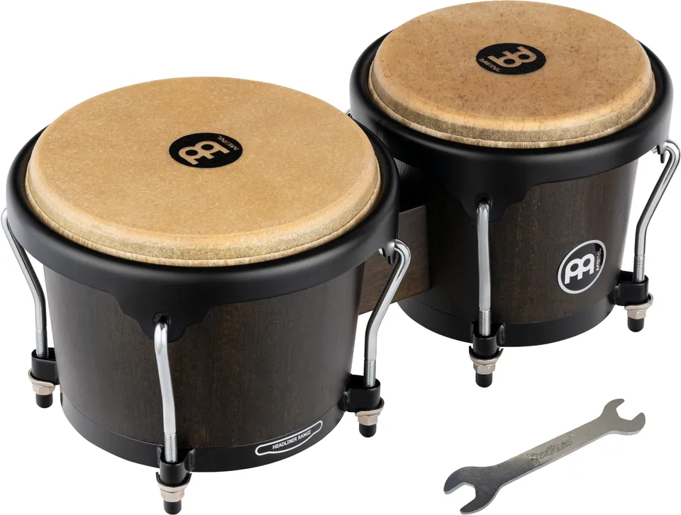 MEINL Bongos HB100VWB-M Headliner Holz Schwarz Büffelfell