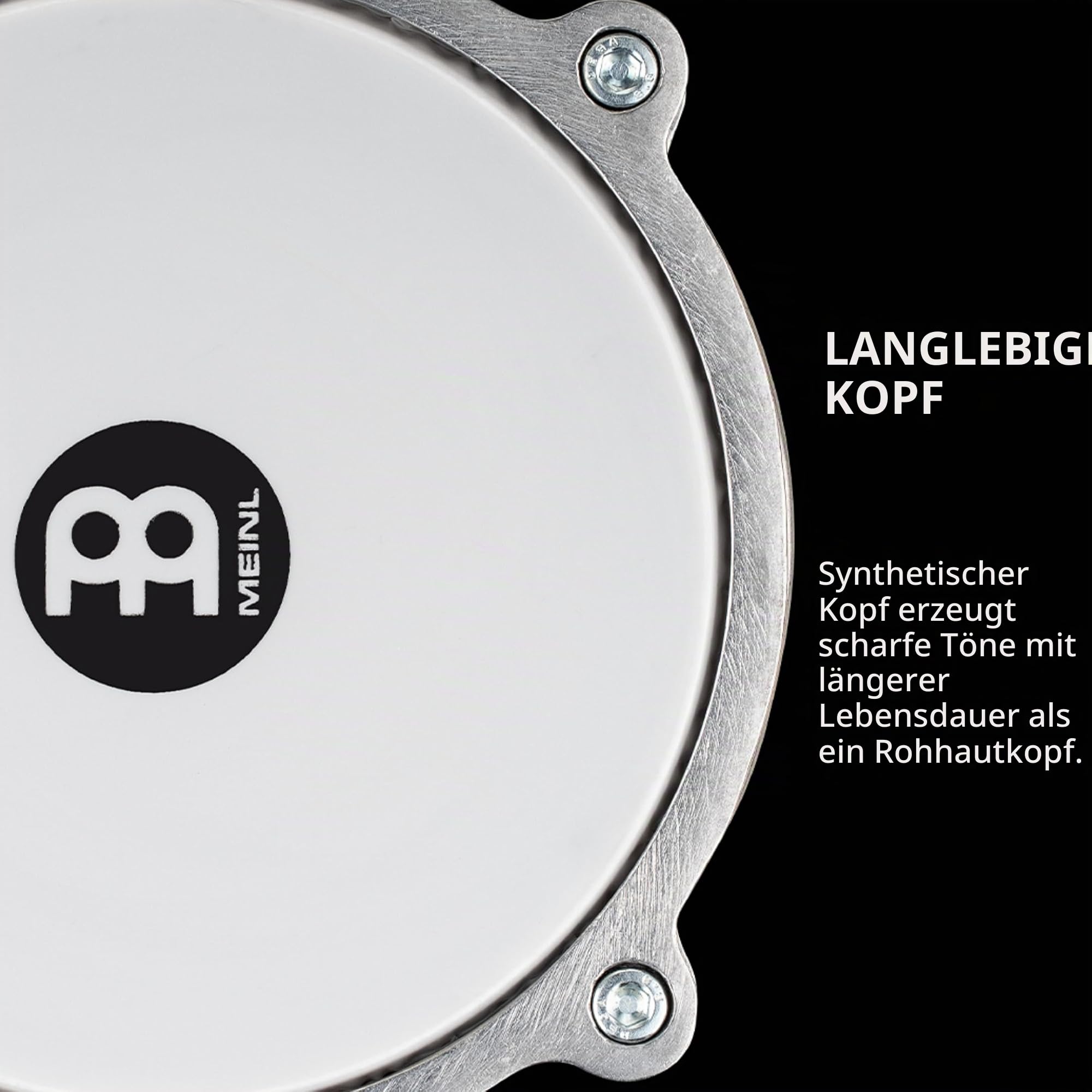 Meinl HE-101 Darbuka Aluminium Silber Kunststofffell